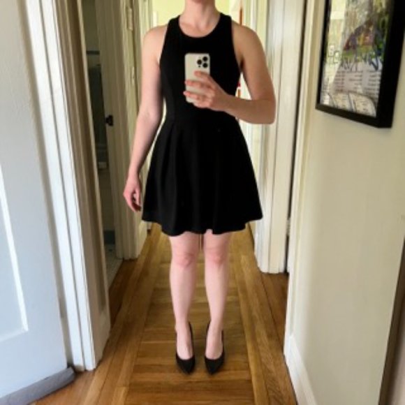 Lulu's Cutout and About Black Skater Dress - Picture 6 of 7
